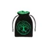 Forest Black & Green Velour Dice Bag -Spel Speelgoed Winkel forest black green velour dice bag