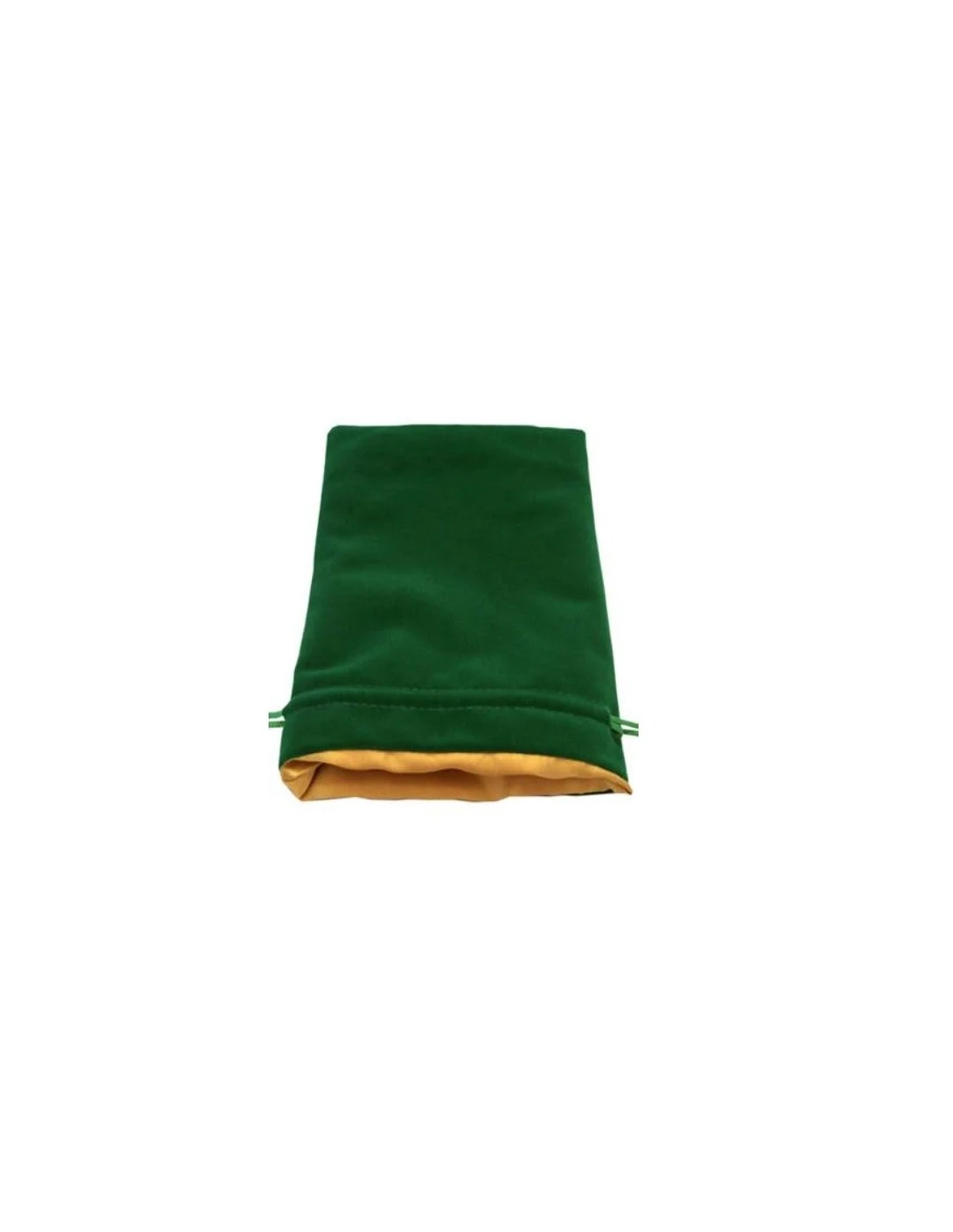 Green Velvet Dice Bag With Gold Satin Lining 6x8 3 Green Velvet Dice Bag With Gold Satin Lining 6x8