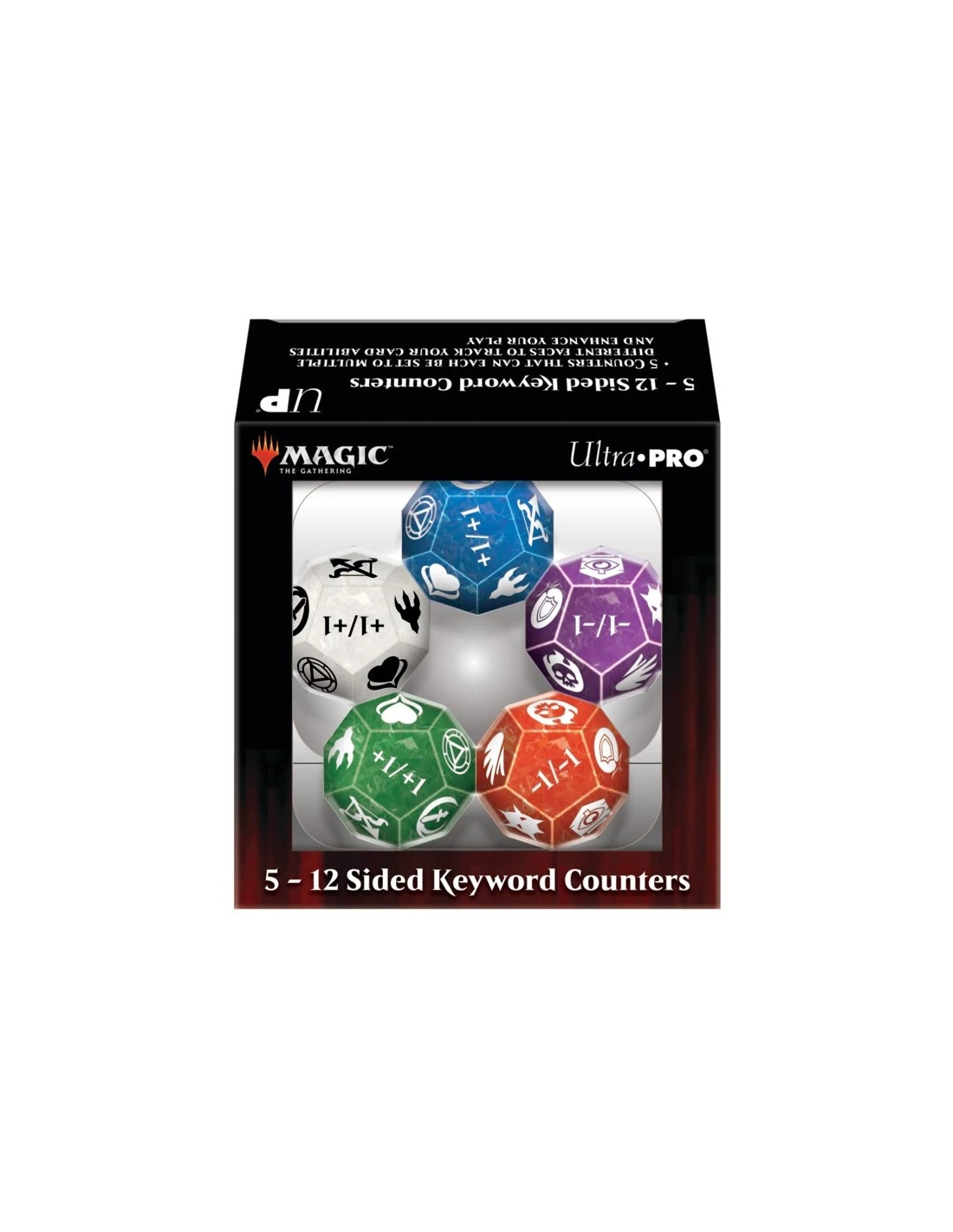 Ultra Pro Magic The Gathering CCG 12 Sided Keyword Counters (5) 3 Ultra Pro Magic The Gathering CCG 12 Sided Keyword Counters (5)