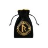 Runic Black & Golden Velour Dice Bag 1 Runic Black & Golden Velour Dice Bag -Spel Speelgoed Winkel runic black golden velour dice bag