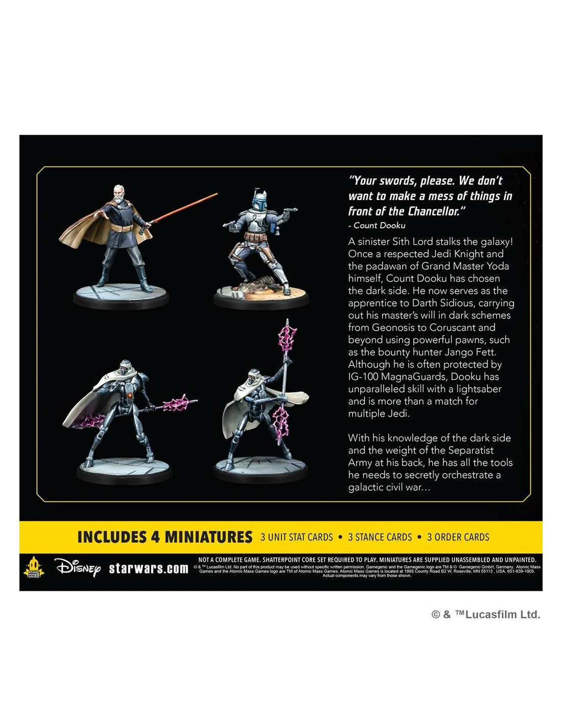 Atomic Mass Games Star Wars: Shatterpoint - Count Dooku Squad Pack (Pre-Order: 2 June 2023) 4 Atomic Mass Games Star Wars: Shatterpoint - Count Dooku Squad Pack (Pre-Order: 2 June 2023) - Afbeelding 2