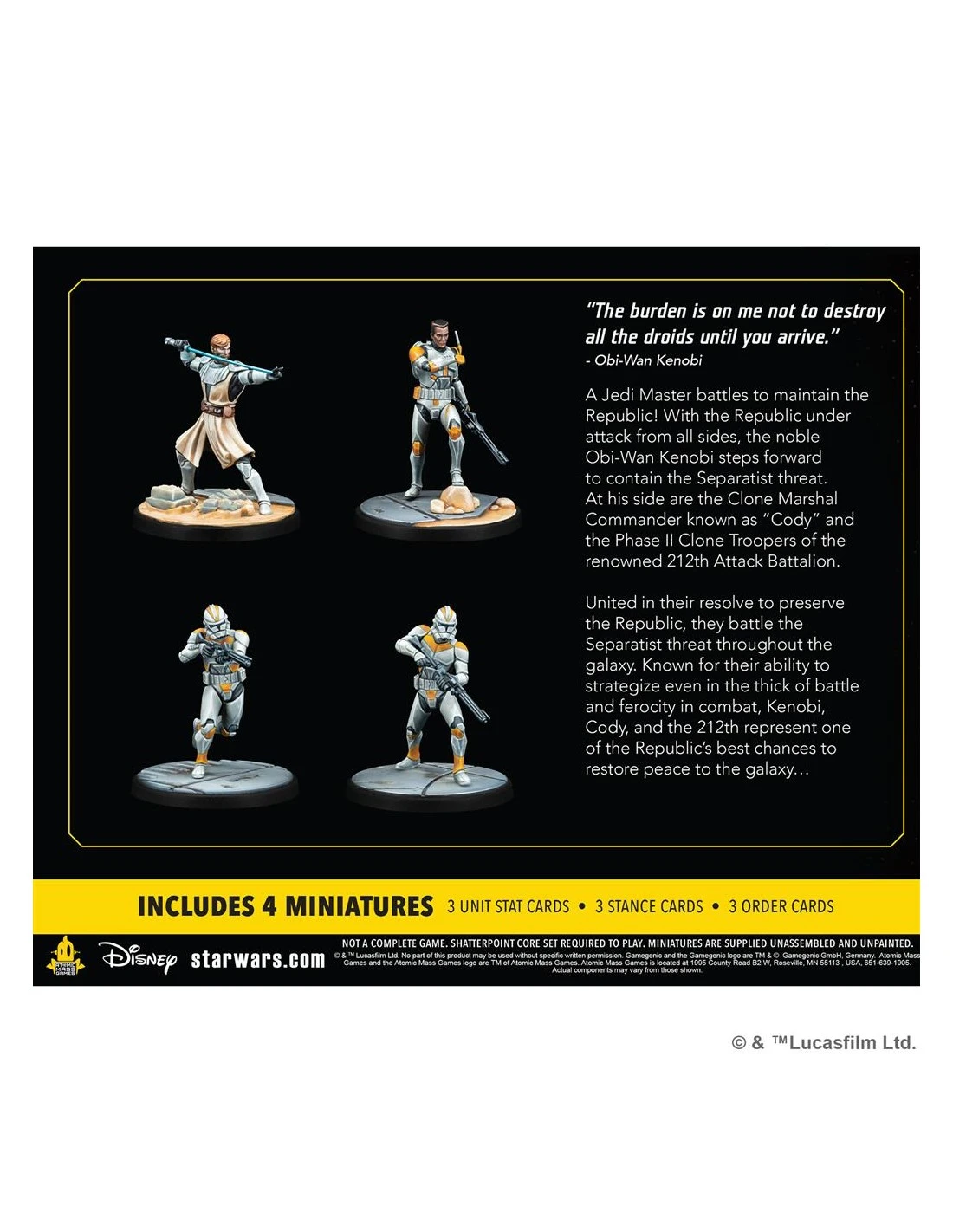 Atomic Mass Games Star Wars: Shatterpoint - General Obi-Wan Kenobi Squad Pack (Pre-Order: 2 June 2023) 4 Atomic Mass Games Star Wars: Shatterpoint - General Obi-Wan Kenobi Squad Pack (Pre-Order: 2 June 2023) - Afbeelding 2